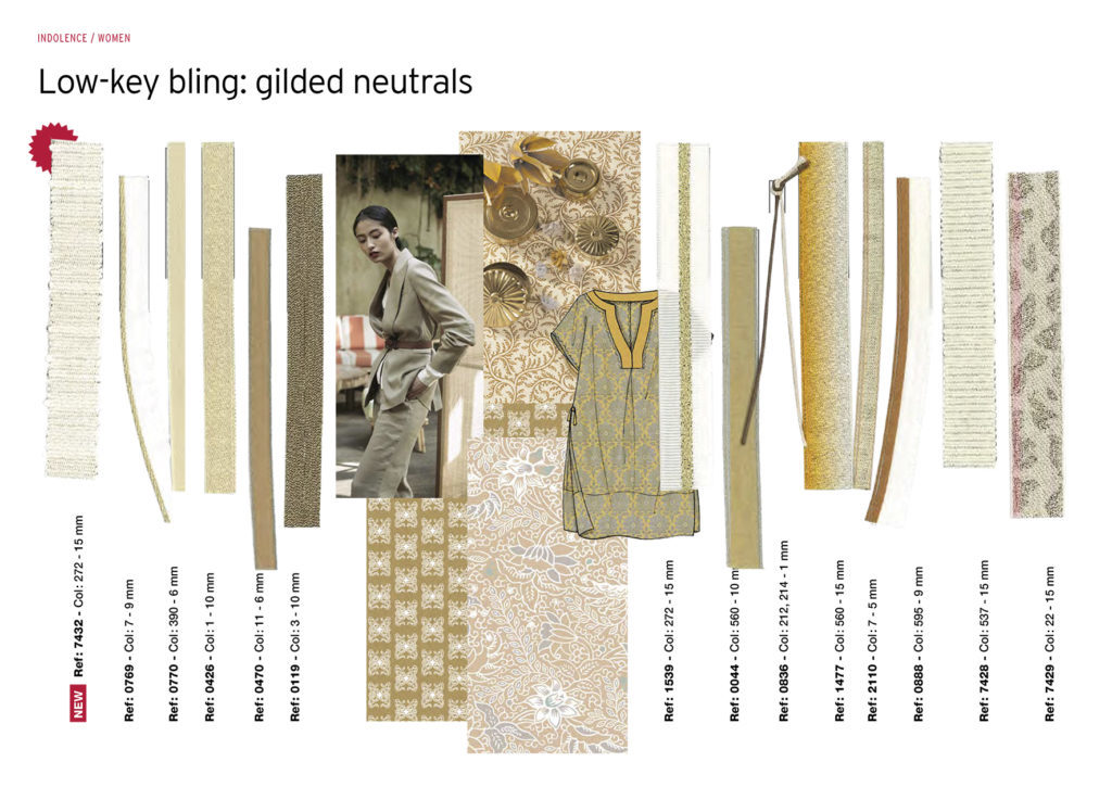 Indolence - Low-key bling : gilded neutrals