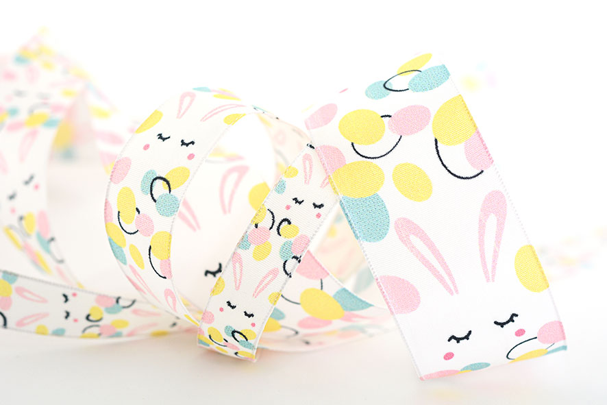 i691 – Printed metallic brass ribbon “Lapinou” Satab